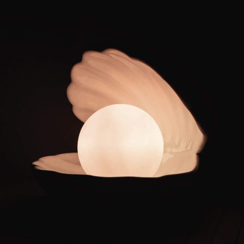 Ceramic Clam Led Light Color Changing, Shell Pearl Light, Shell Pearl Lamp,...