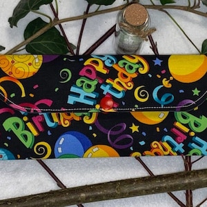 Enveloppe / pochette cadeau en tissu imprimé pour chèque, billet, ticket, jeux à gratter, place de concert...