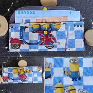Enveloppe / pochette cadeau en tissu imprimé pour chèque, billet, ticket, jeux à gratter, place de concert...