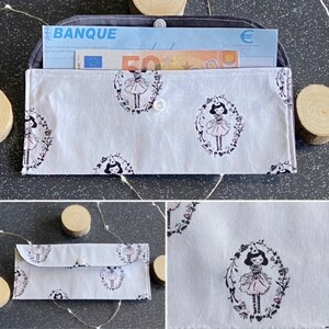 Enveloppe / pochette cadeau en tissu imprimé pour chèque, billet, ticket, jeux à gratter, place de concert...
