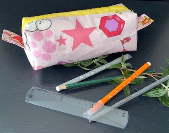 Trousse à Crayons Rectangulaire avec Anses et Doublure Fermeture Glissière - Château de Princesses