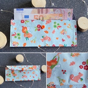 Enveloppe / pochette cadeau en tissu imprimé pour chèque, billet, ticket, jeux à gratter, place de concert...