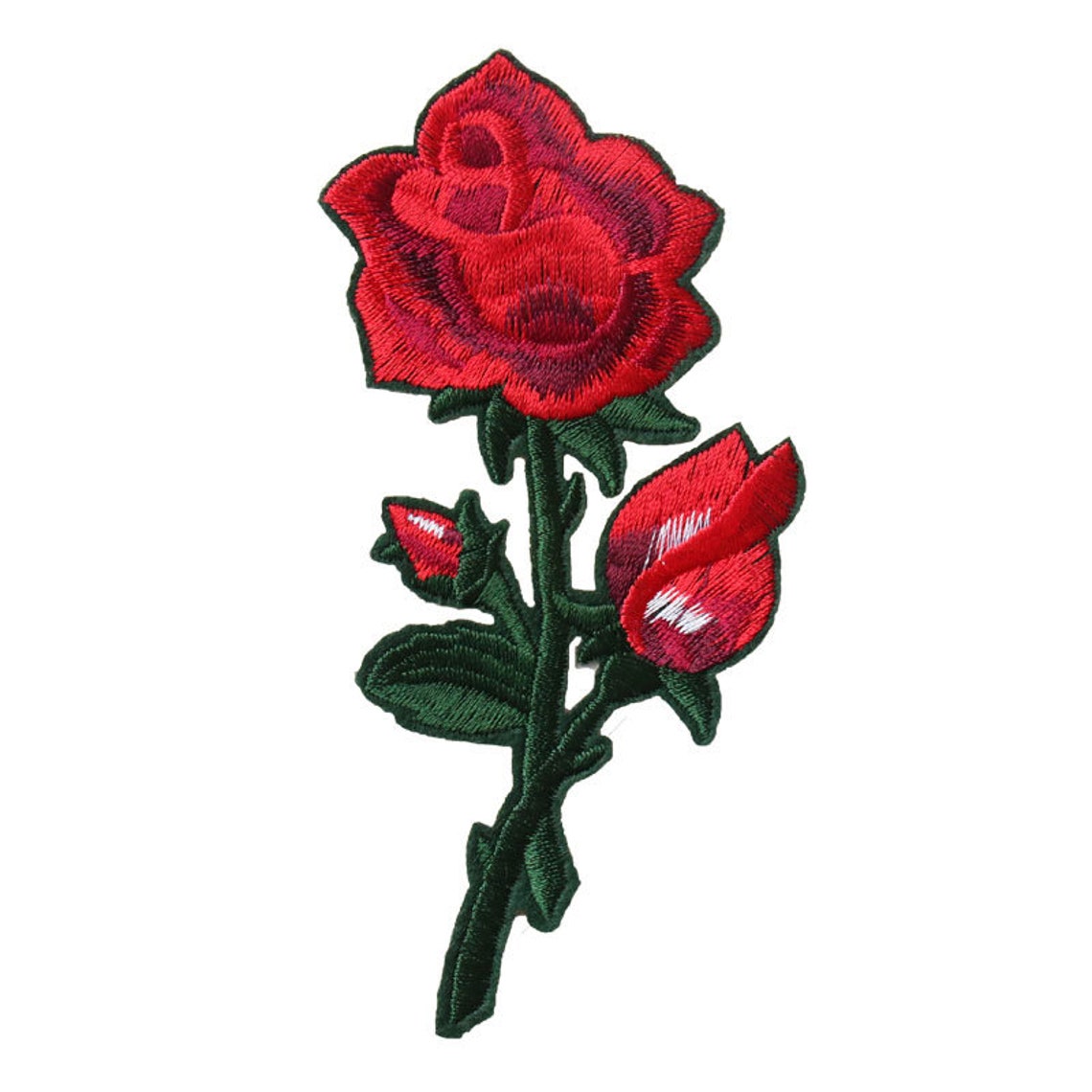Flower Patch/iron on Rose Embroidered Patch/rose Patch/large Etsy