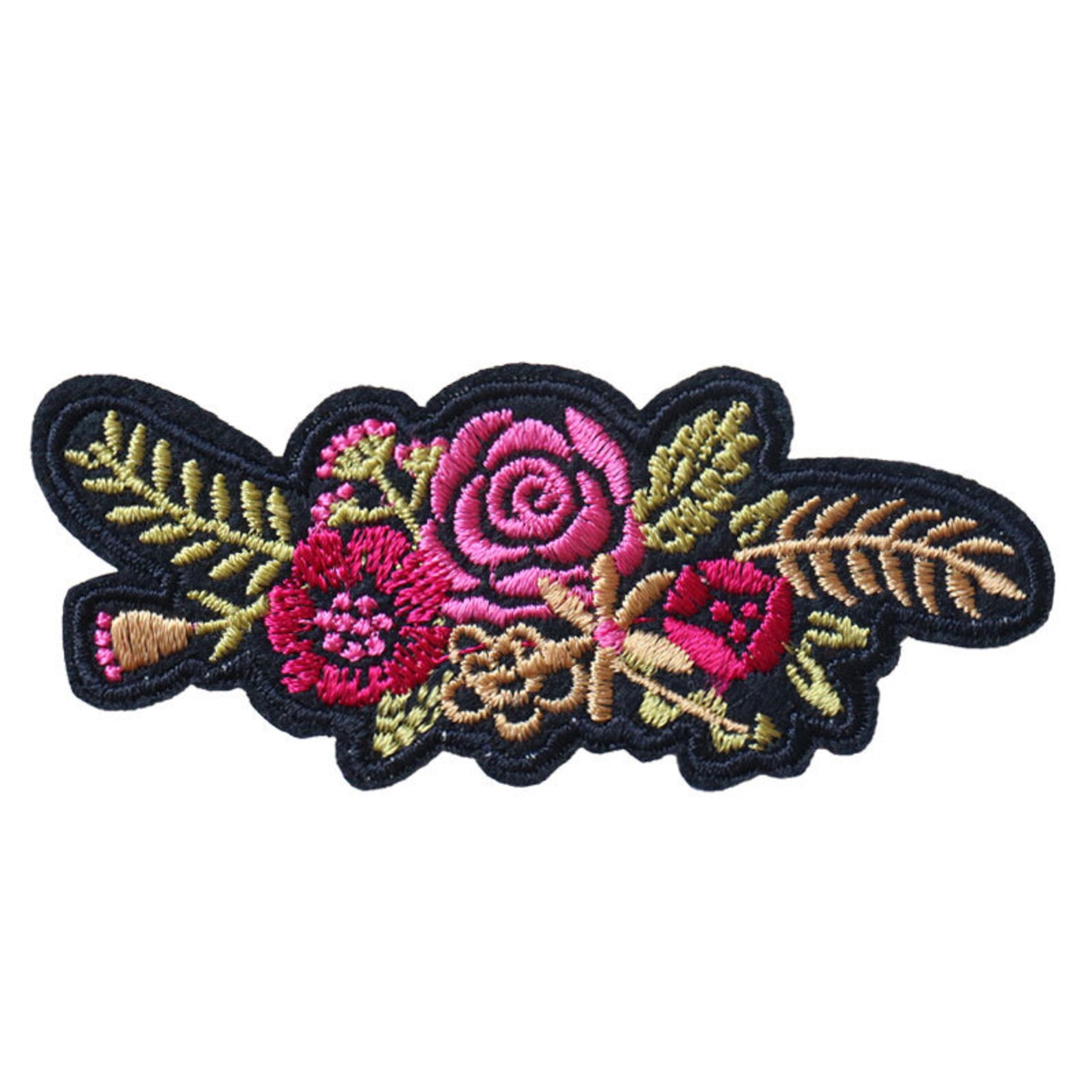Flower Patch/iron on Rose Embroidered Patch/rose Patch/large Etsy