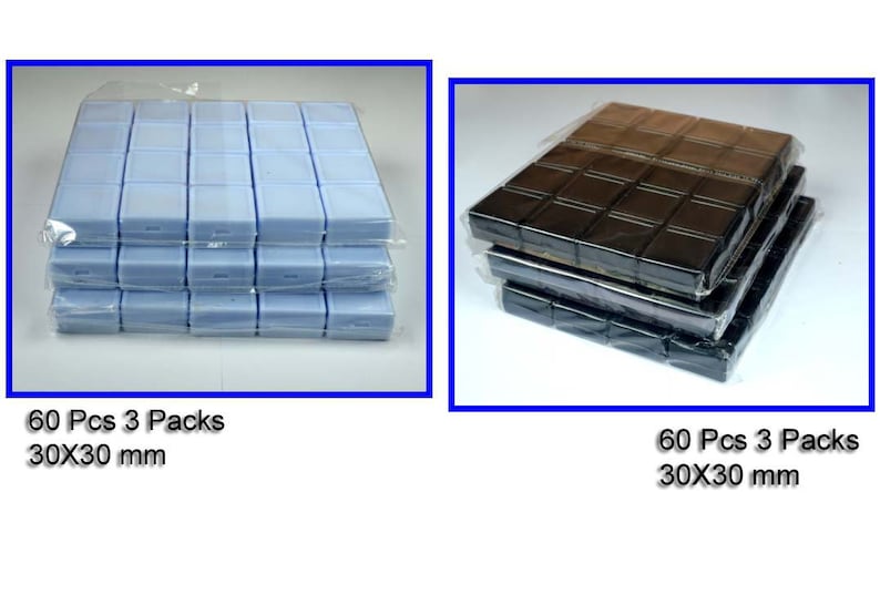 6 Packs White /& Black Plastic Put Box 120 Pcs30 mm For Diamond Exhibition Case Stock Clearance
