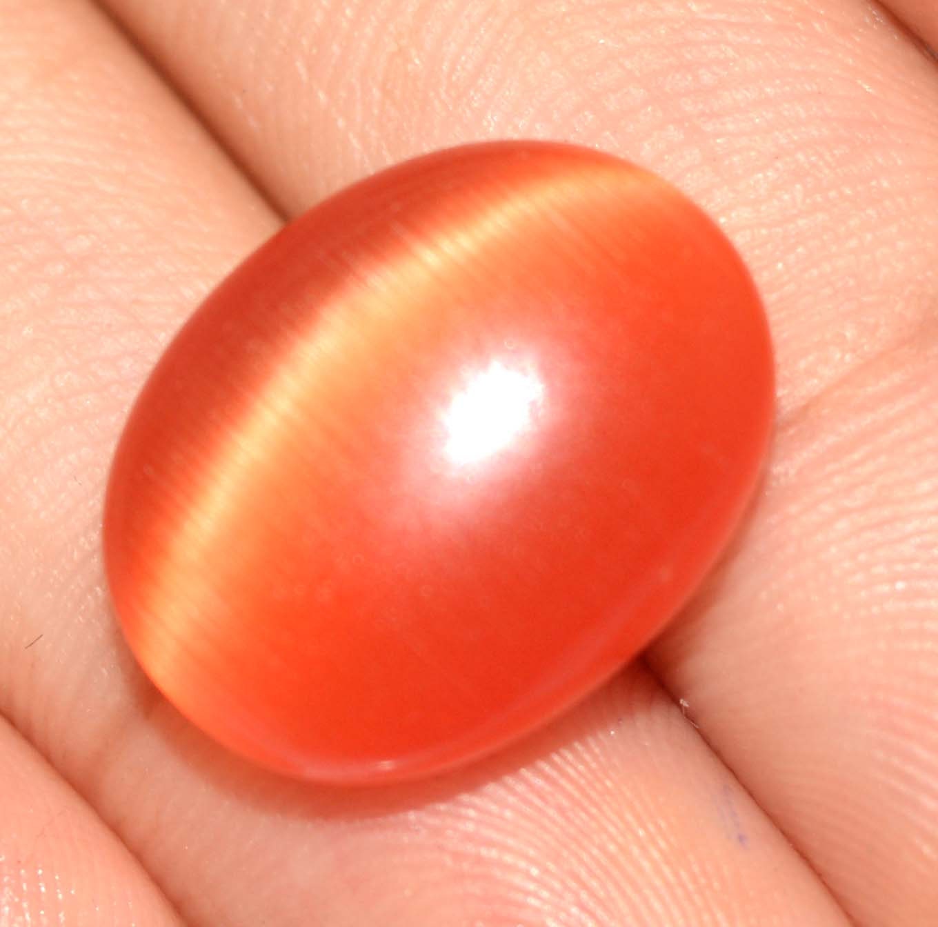 New Product Brazilian Orange Cat's Eye Gemstone 100 Etsy