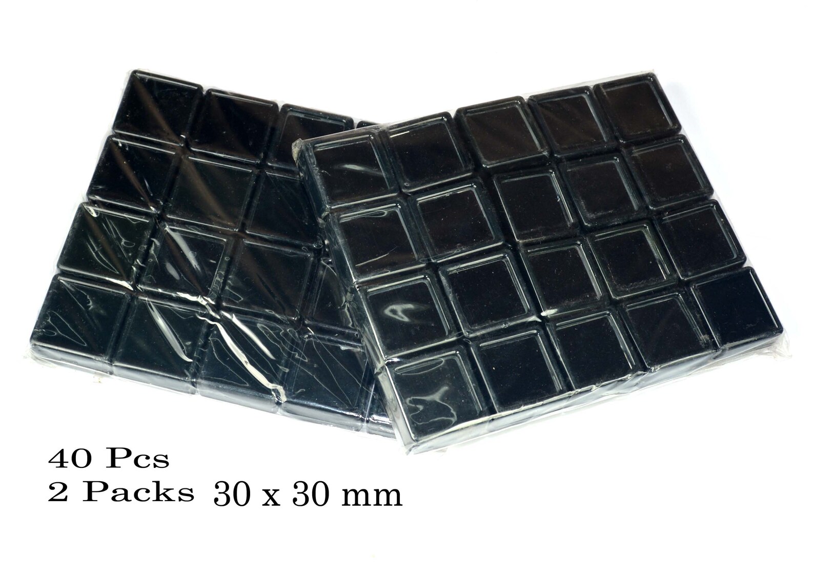 40 Pcs/30 mm 2 Pack Black Plastic Collection Put Boxes For Etsy