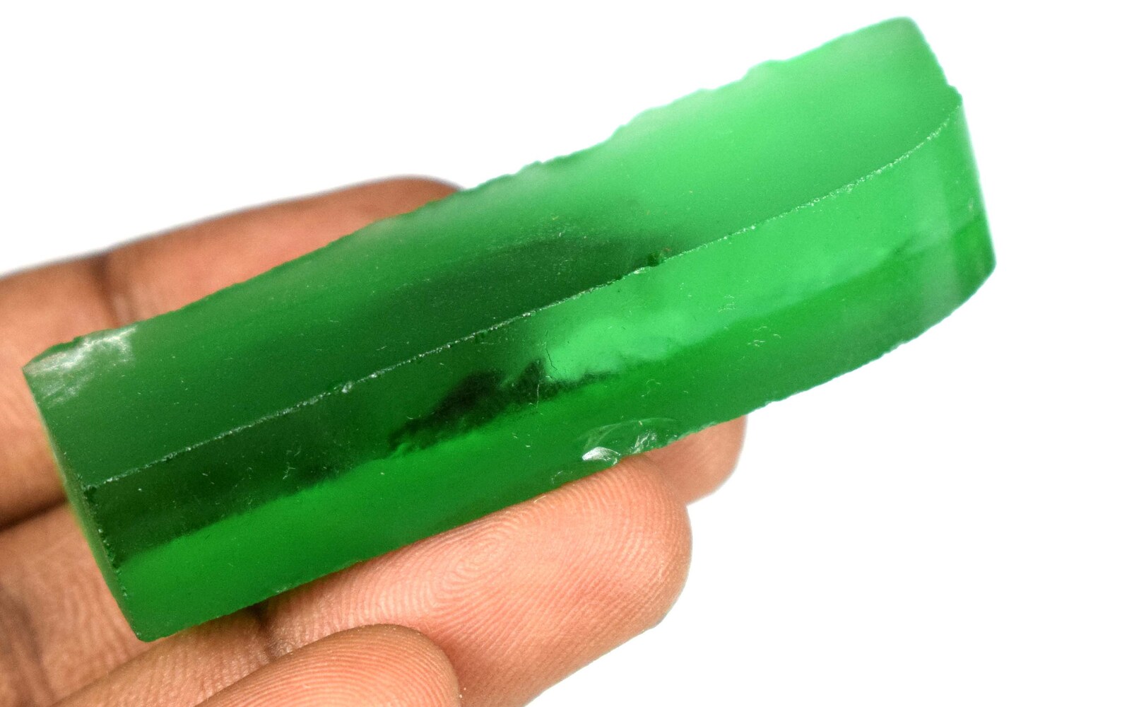 Green Topaz 140 Carat Brazilian Gemstone Slice Rough AGI Etsy