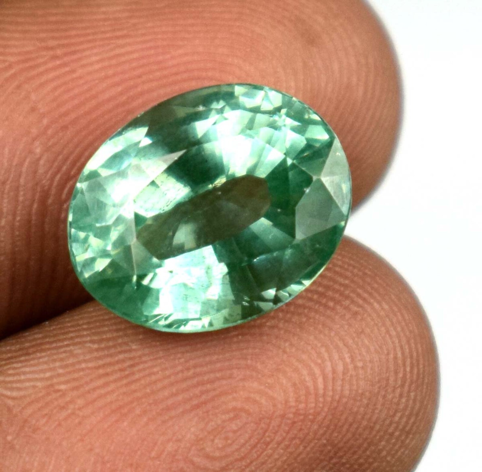 Ceylon 8.95 Carat Green Sapphire September Birthstone 100 Etsy