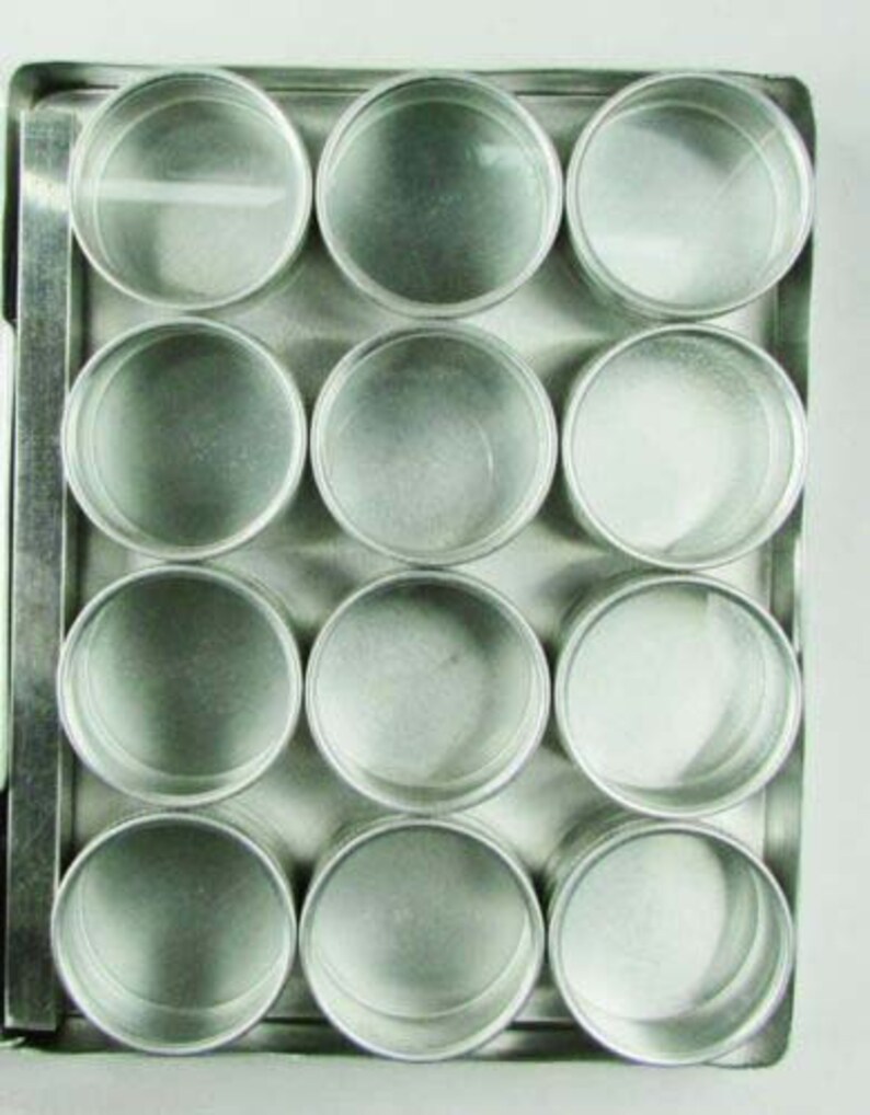 2 Pack24 Pcs Put Box Aluminium Jar With Glass Lid Set Big Size 40 mm Weekend Sale