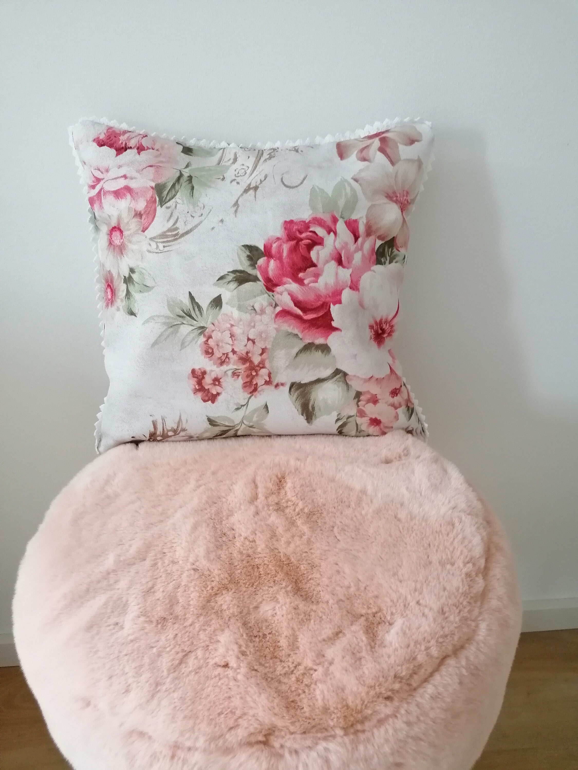 Pillowcase Cushion Cover With Lace for 30x30 Inner Cushion With Zipper