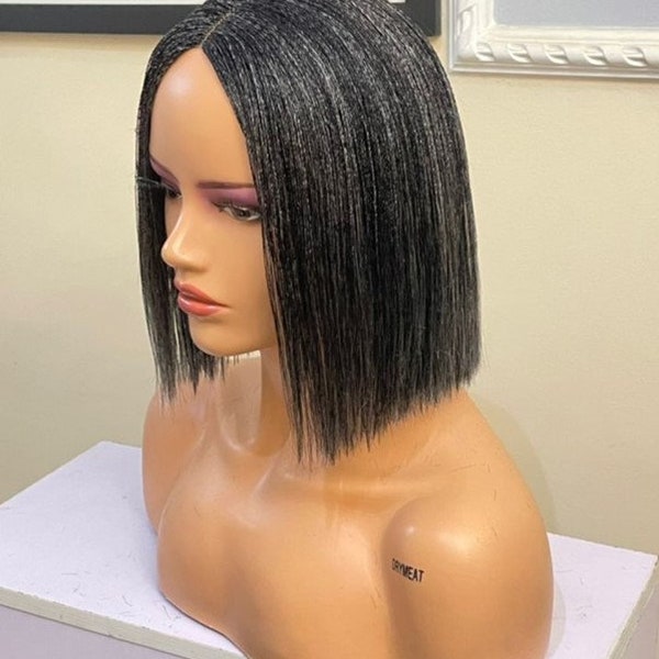 READY TO SHIP, Braided Wig For Black Women, Braided Wigs, Glueless Wig, Handmade wigs, Micro Twist, 10"-12"