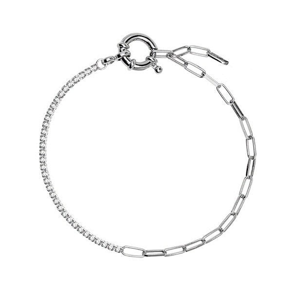Tennis Bracelet Chain & Link Bracelets Gold Bracelet Silver | Etsy