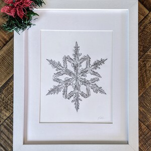 Snowflake Drawing - Art Print