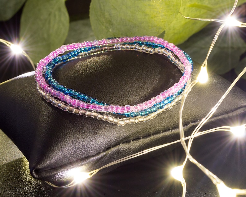 small glass beads bracelet Frozen inspired jewelry pretty gift for 10 years old girl