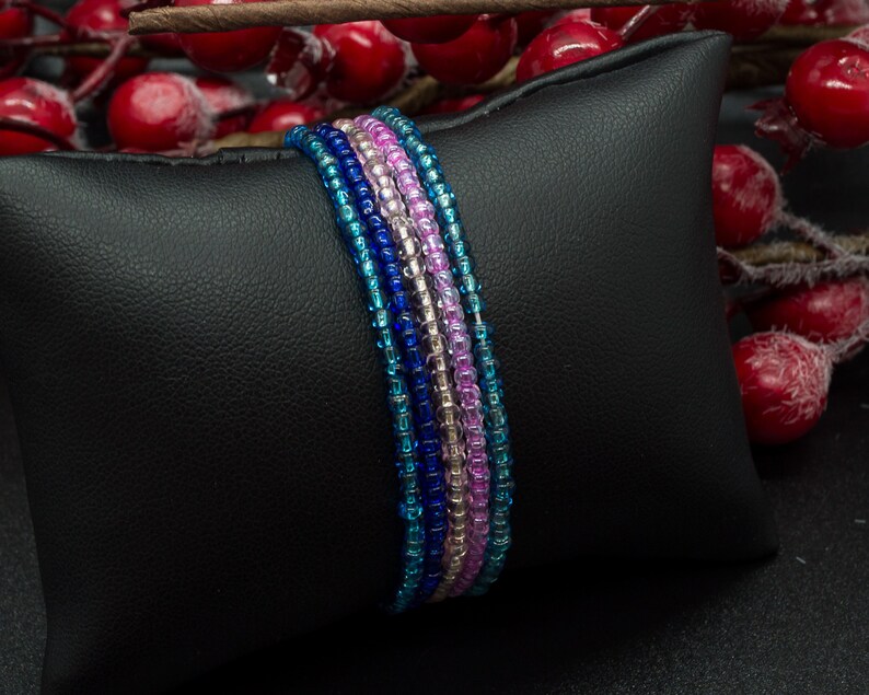 small glass beads bracelet Frozen inspired jewelry pretty gift for 10 years old girl