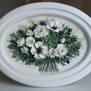 personalized wedding gifts, 3d decor,  Handmade Plaster Bridal Bouquet Art, Personalized Wedding Gift, Wall Decor Keepsake