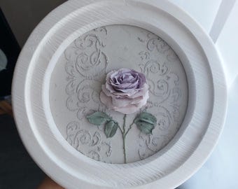 sculpture painting rose, three-dimensional gypsum flowers, 3D flower painting, art sculpture,wall decor,bas-relief painting,plaster panel