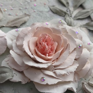 Sculptural painting, 3d plaster flowers, panels with decorative plaster, three-dimensional painting, plaster roses, stucco molding,impasto