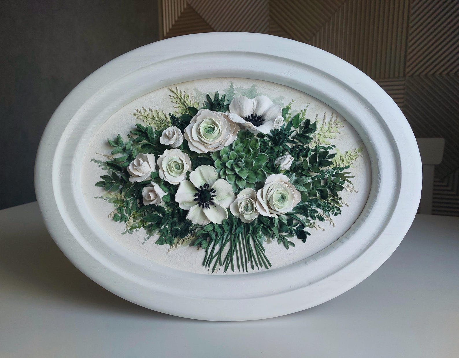 personalized wedding gifts, 3d decor, Handmade Plaster Bridal Bouquet Art, Personalized Wedding Gift, Wall Decor Keepsake