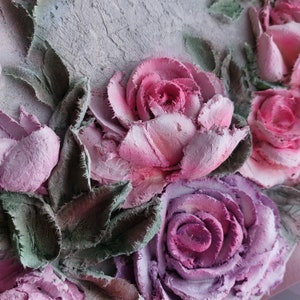 Sculptural art,Sculpture painting, texture paste painting, decorative plaster panel, three-dimensional flowers, flower modeling, plaster art