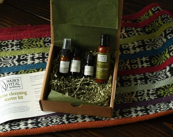 Acne Cleansing Starter Kit: Natural Skincare Routine
