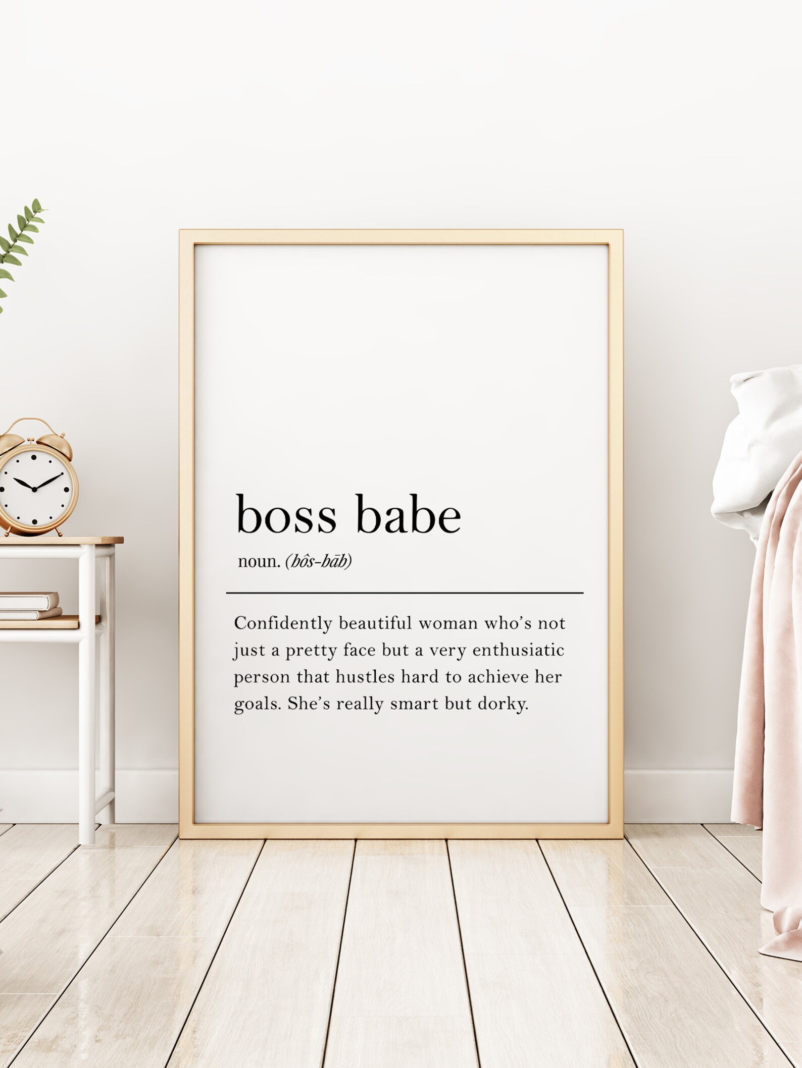 Boss Babe Definition Prints Wall Art decorate your home with Etsy