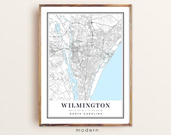 OH Map Ohio Poster Print Wilmington