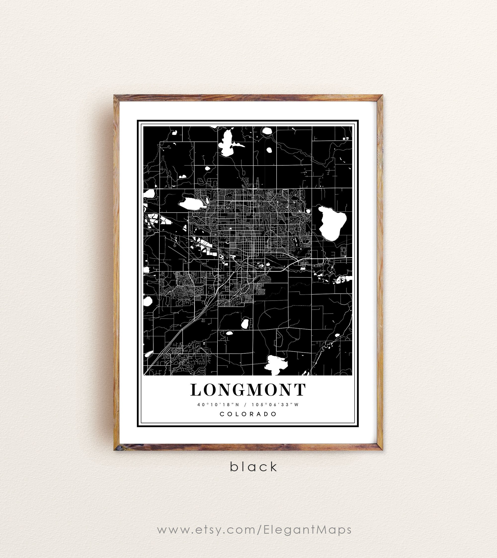 Longmont Colorado Map Longmont CO Map Longmont City Map | Etsy