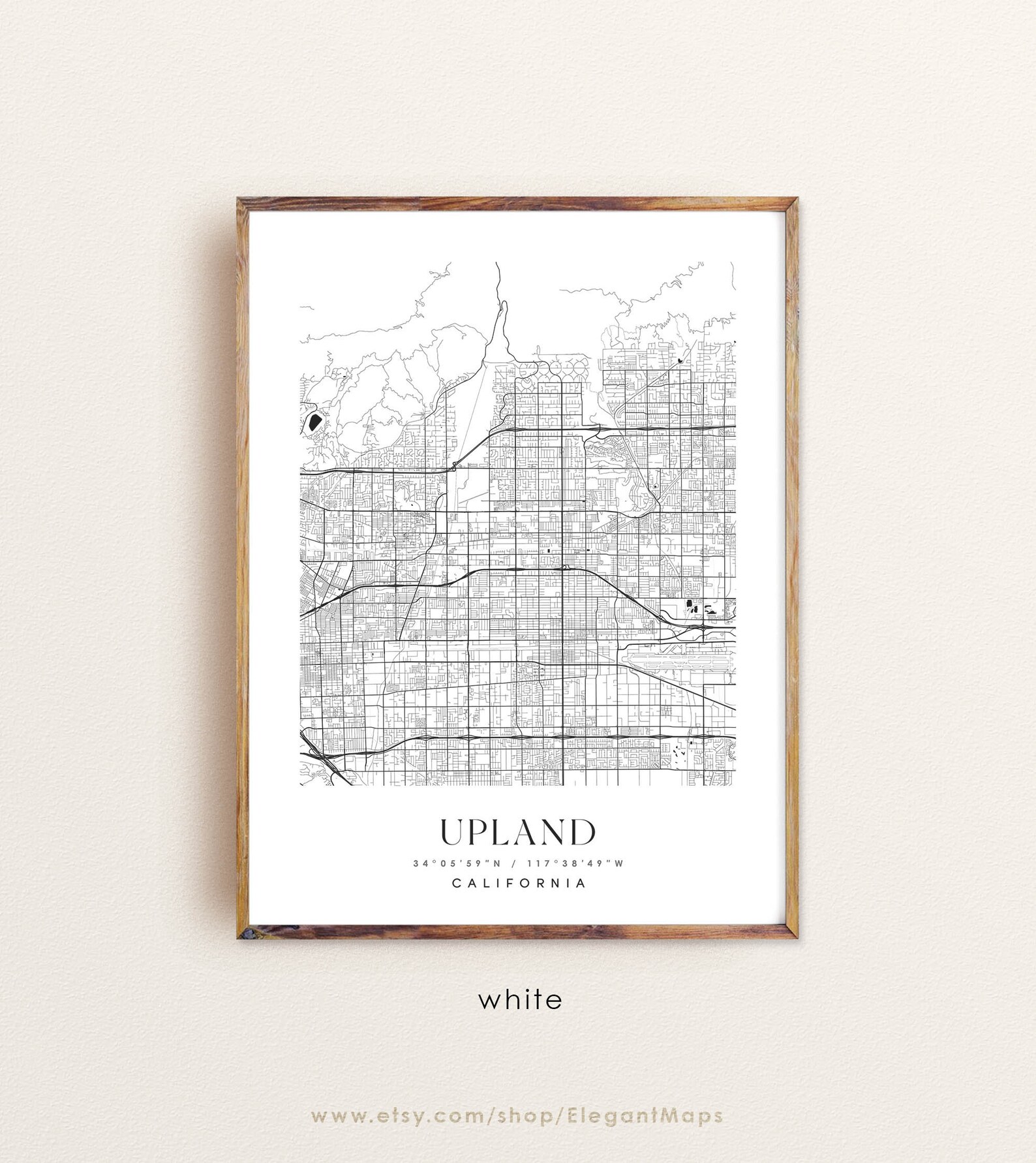 Upland California Map Upland CA Map Upland City Print - Etsy