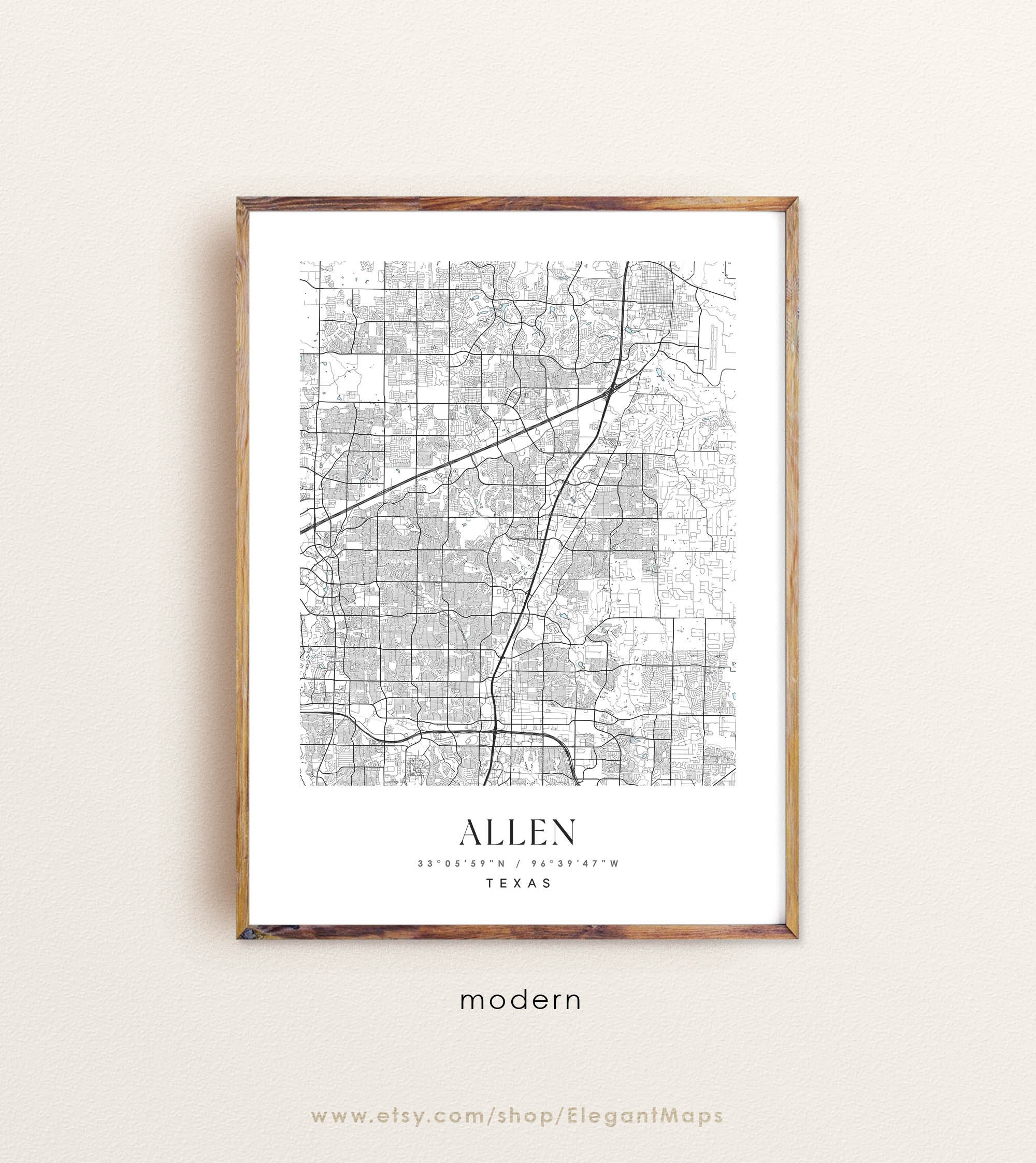 Allen Texas City Print