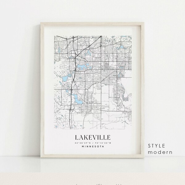 Lakeville Minnesota Wall Map Premium Style By Marketm vrogue.co