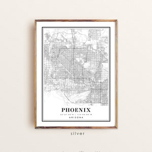 Phoenix Arizona map, Phoenix AZ map, Phoenix city map, Phoenix print, Phoenix poster, Phoenix art, Phoenix map, Custom map prints image 3