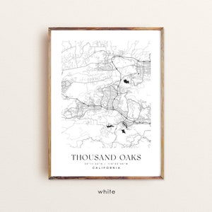 Tausend Eichen Kalifornien Karte Tausend Eichen CA Karte | Etsy