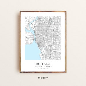 Buffalo NY City Map Print: Custom Wall Art