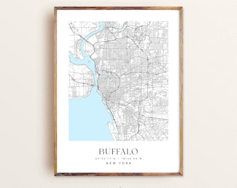 Buffalo NY City Map Print: Custom Wall Art