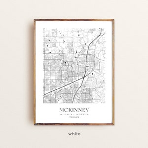 Mckinney Texas Map, Mckinney TX Map, Mckinney City Print, Mckinney Poster, Mckinney Art, Custom ...