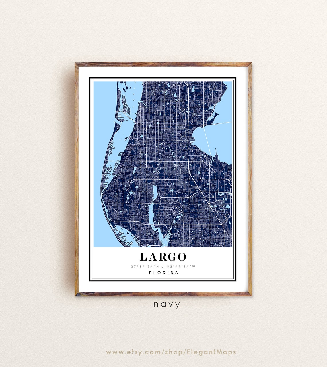 Artistic Largo Florida map