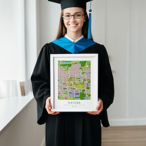 Miami University Wall Art Campus Map Print, Oxford OH Gift for Alumni, Dorm Decor, College Town Map Poster