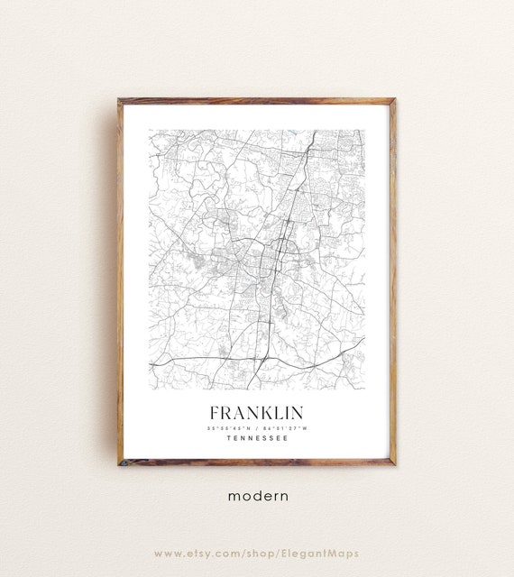 Map Of Downtown Franklin Tennessee