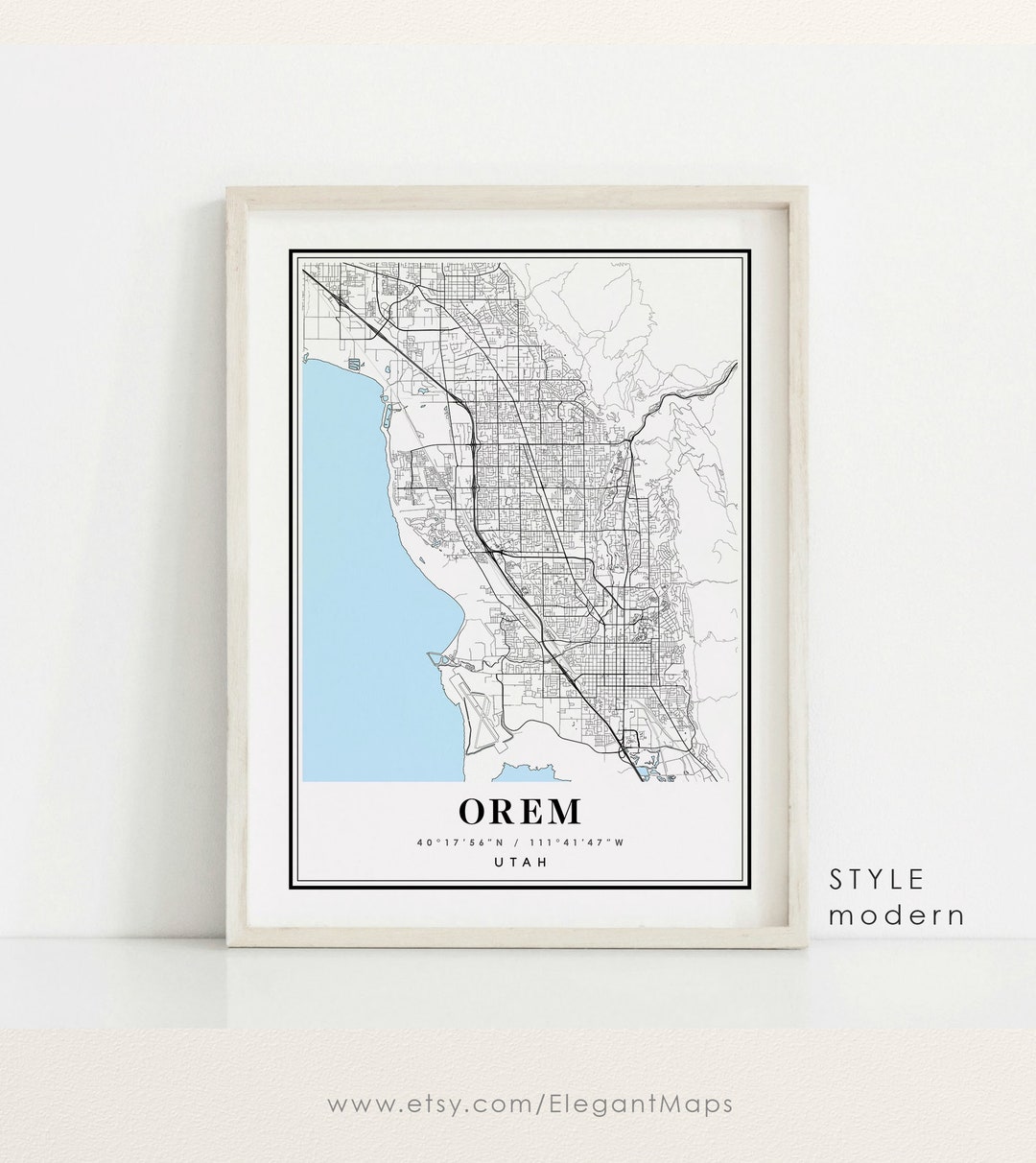 Orem Utah Map Orem UT Map Orem City Map Orem Print Orem - Etsy