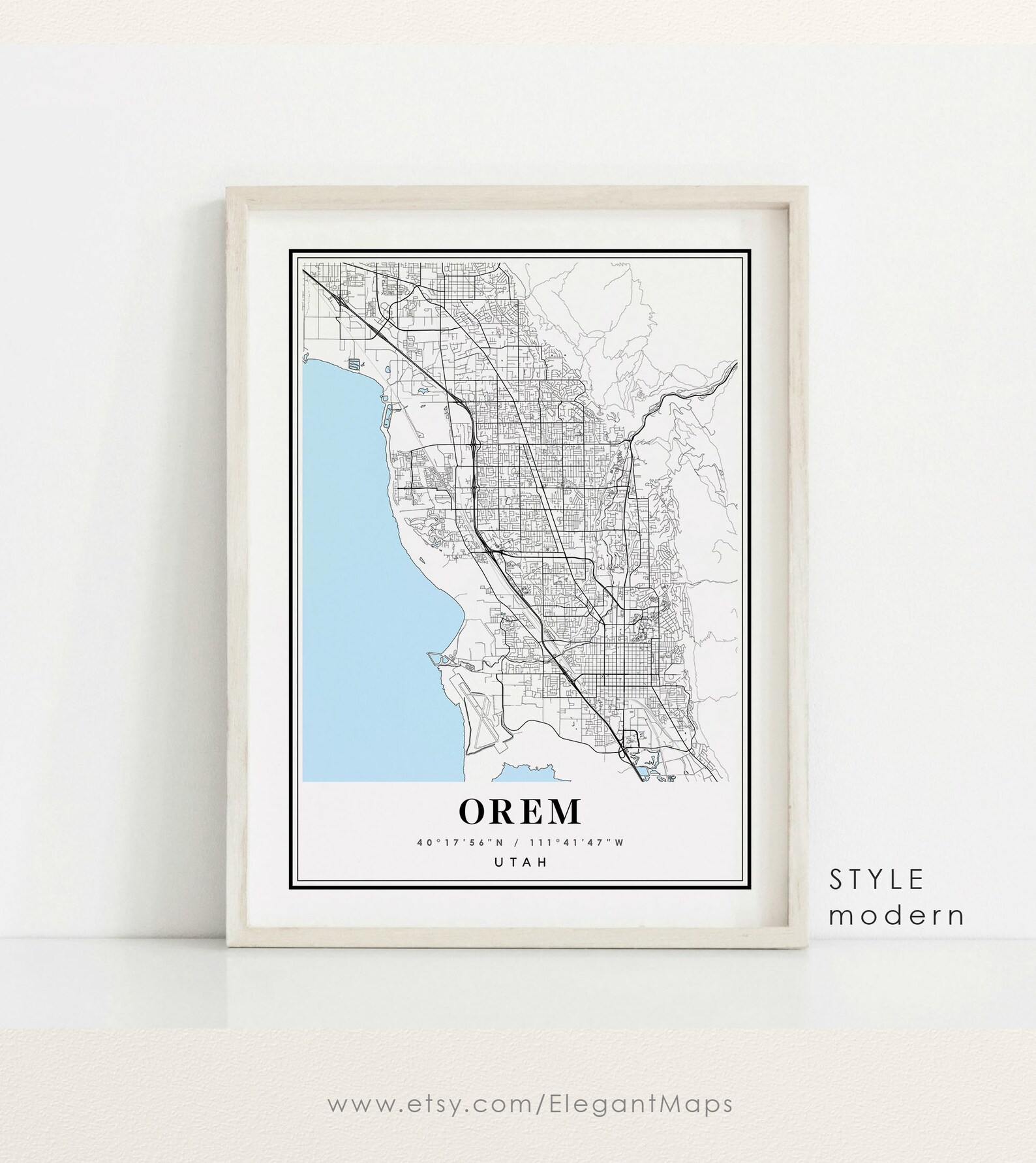 Orem Utah Map Orem UT Map Orem City Map Orem Print Orem - Etsy
