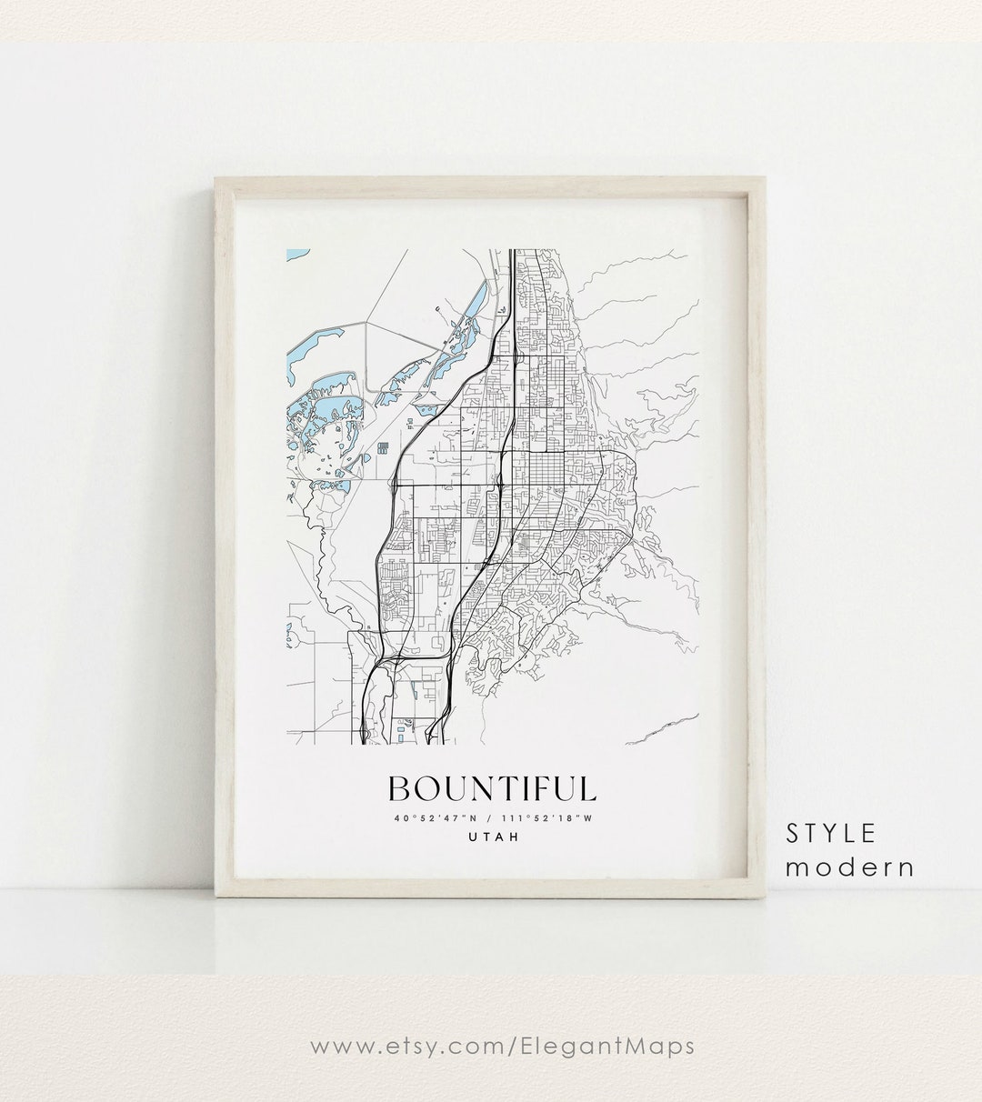 Bountiful Utah Map Print