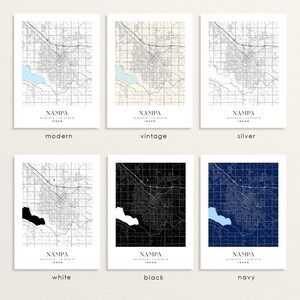 Nampa Idaho Map, Nampa ID Map, Nampa City Print, Nampa Poster, Nampa ...
