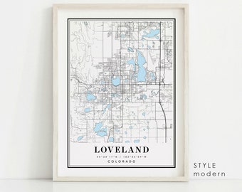 Loveland Co Map - Etsy