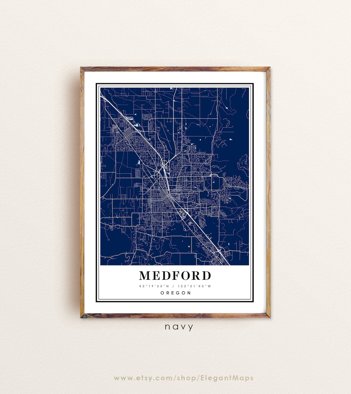 Medford Oregon map Medford OR map Medford city map Medford Etsy