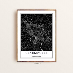 Clarksville Tennessee map Clarksville TN map Clarksville | Etsy