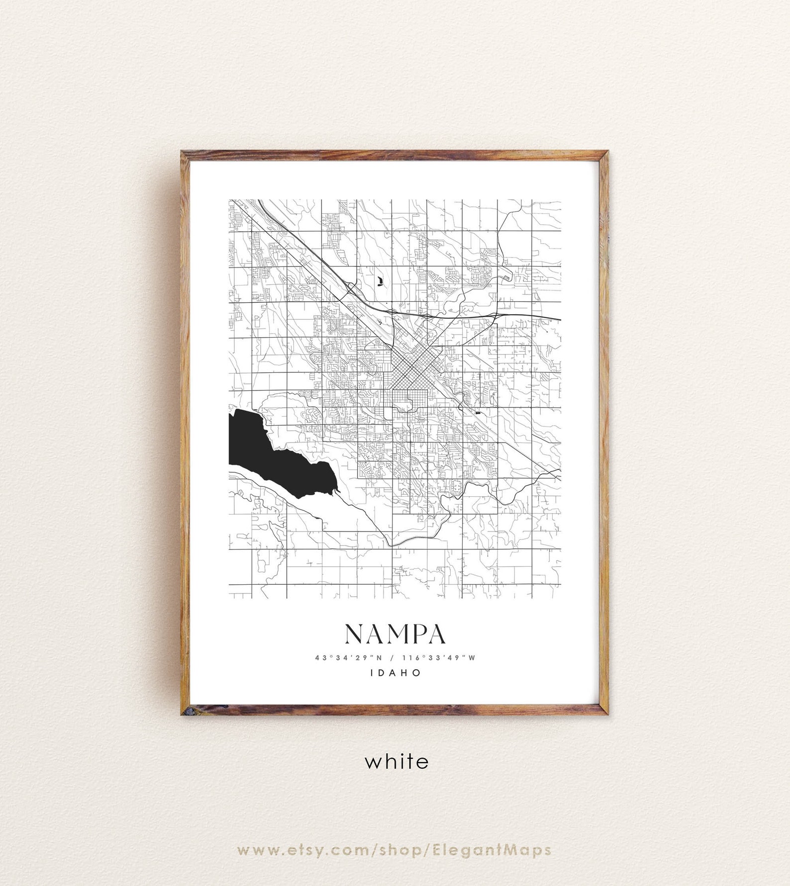 Nampa Idaho Map Nampa ID Map Nampa City Print Nampa Poster - Etsy
