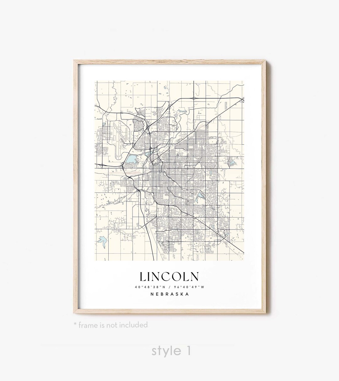 Lincoln City Map Poster: A Stylish and Detailed Depiction of - Etsy