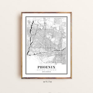Phoenix Arizona map, Phoenix AZ map, Phoenix city map, Phoenix print, Phoenix poster, Phoenix art, Phoenix map, Custom map prints image 4